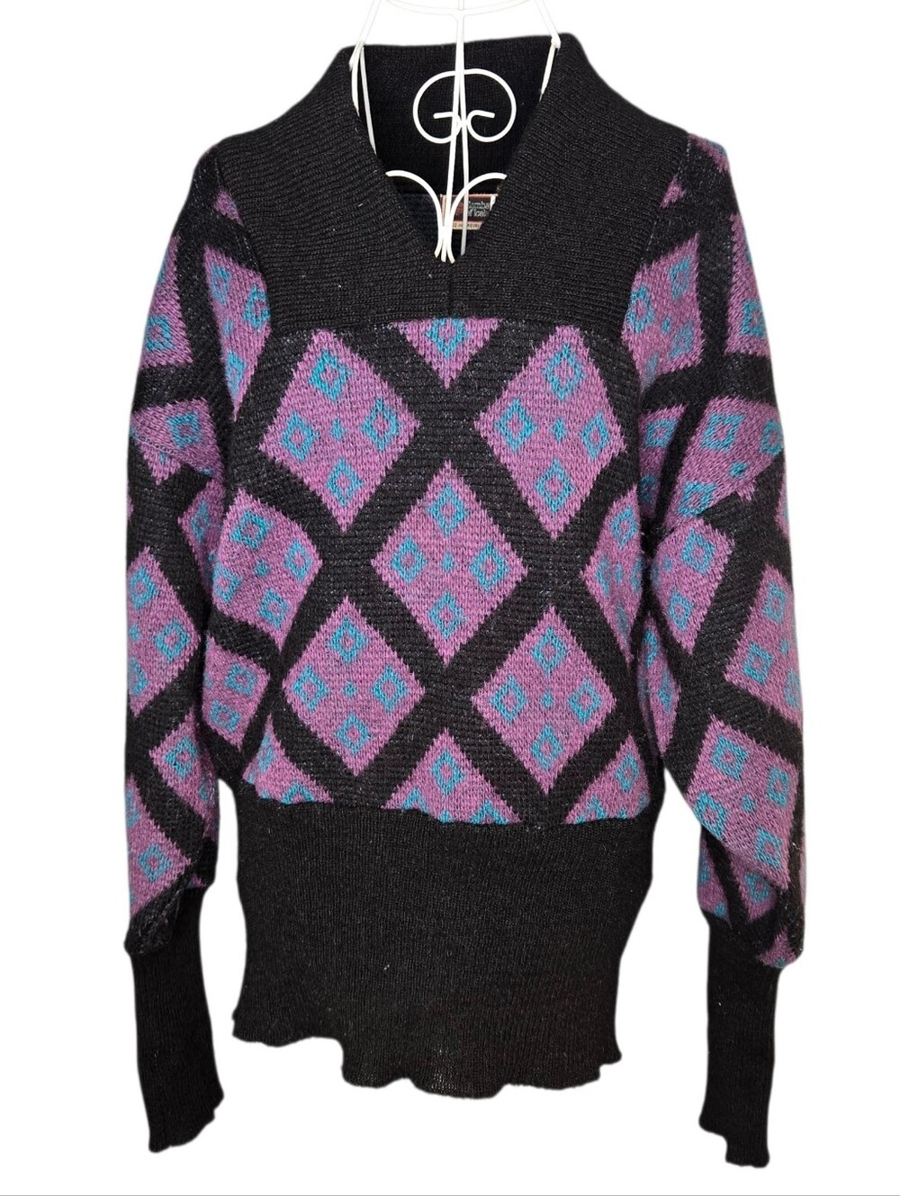 Vintage Samband Of Iceland 100% Wool Sweater Size Small